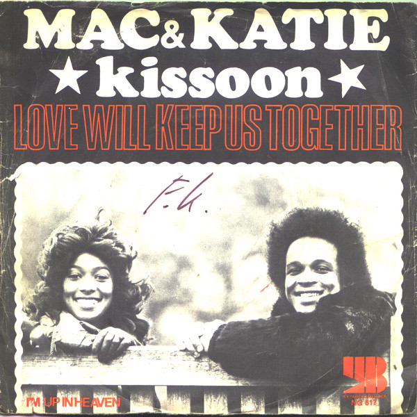 Mac And Katie Kissoo - Love Will Keep Us Together - Used Vinyl Record 7" image 1