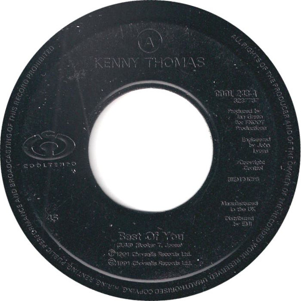 Kenny Thomas - Best Of You - Used Vinyl Record 7" image 1