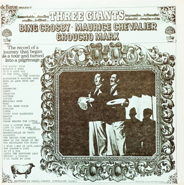 Bing Crosby - Three Giants - Used Vinyl Record image 1