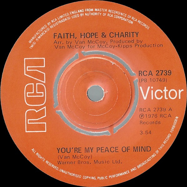 Faith - You're My Peace Of Mind - Used Vinyl Record 7" image 1