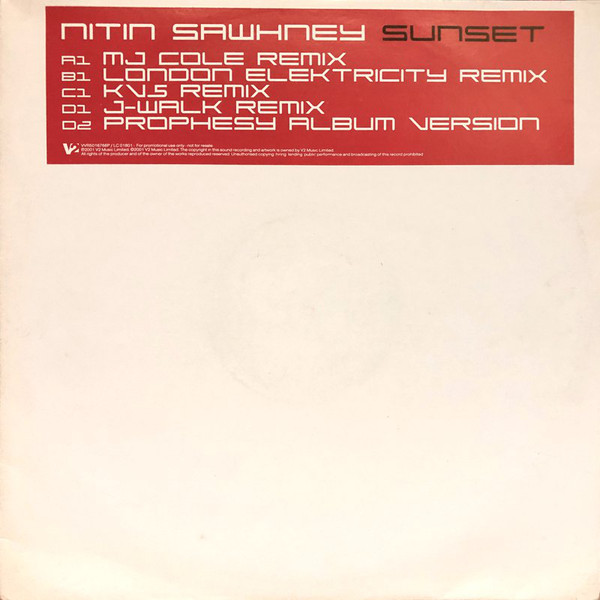 Nitin Sawhney - Sunset - Used Vinyl Record 12" image 1