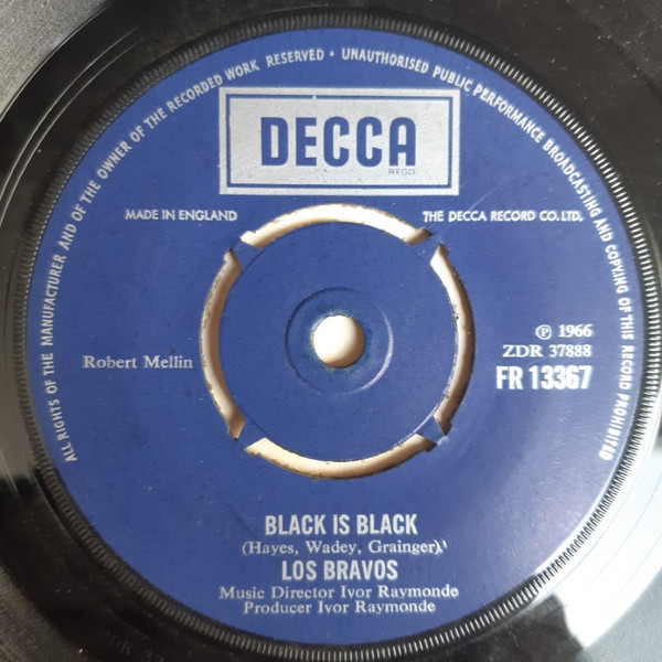 Los Bravos - Black Is Black / I Don't Care - Used Vinyl Record 7" image 1