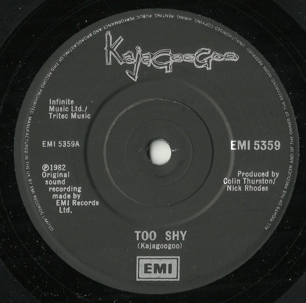 Kajagoogoo - Too Shy - Used Vinyl Record 7" image 1