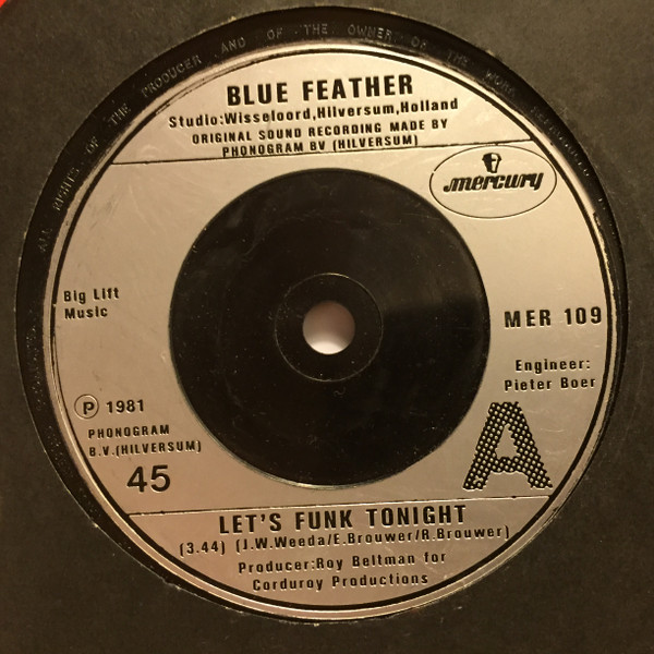 Blue Feather - Let's Funk Tonight / It's Love - Used Vinyl Record 7" image 1