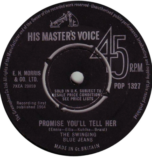 Swinging Blue Jeans - Promise You'll Tell Her - Used Vinyl Record 7" image 1