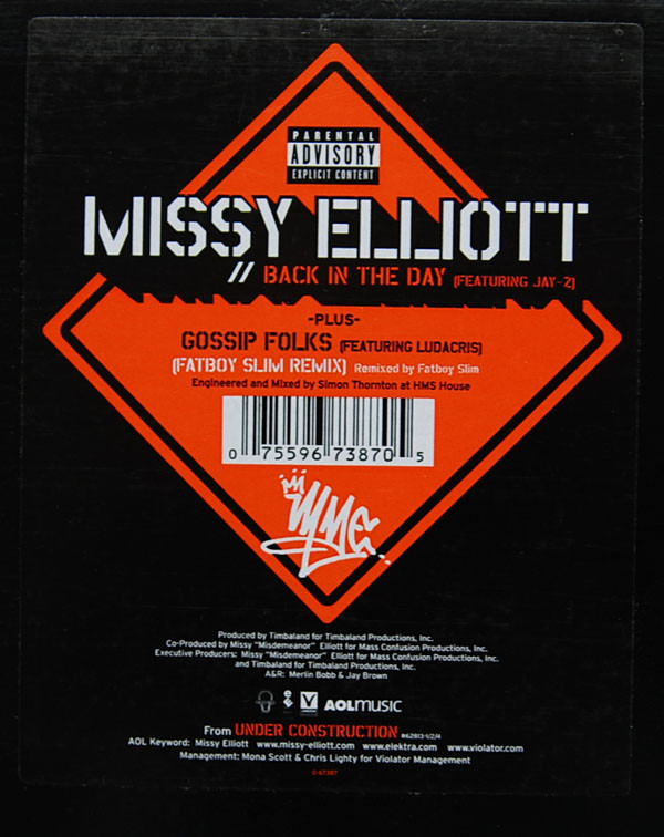 Missy Elliott - Back In The Day - Used Vinyl Record 12" image 1
