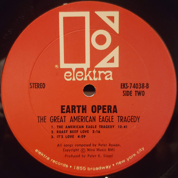 Earth Opera - Great American Eagle Tragedy - Used Vinyl Record image 1