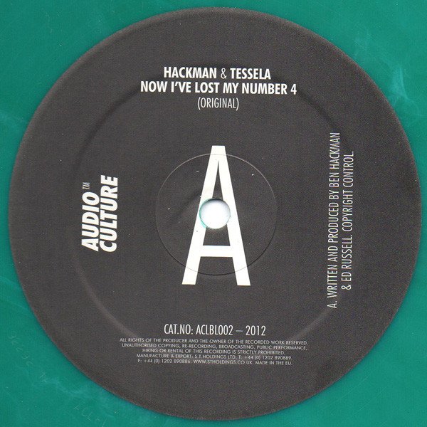 Hackman - Now I've Lost My Number 4 / Feel Like Loving Me - Vinyl Rec image 1