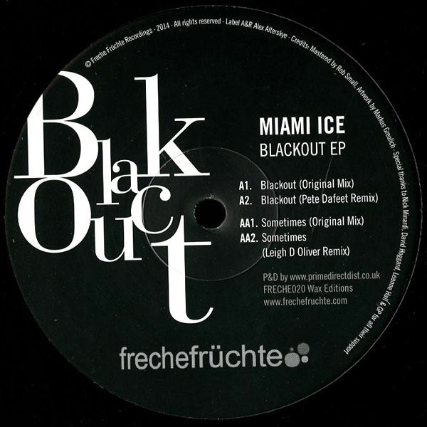 Miami Ice - Blackout EP - Vinyl Record 12" image 1