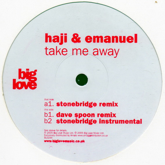 Haji & Emanuel - Take Me Away (Stonebridge & Dave Spoon Mixes) - Viny image 1
