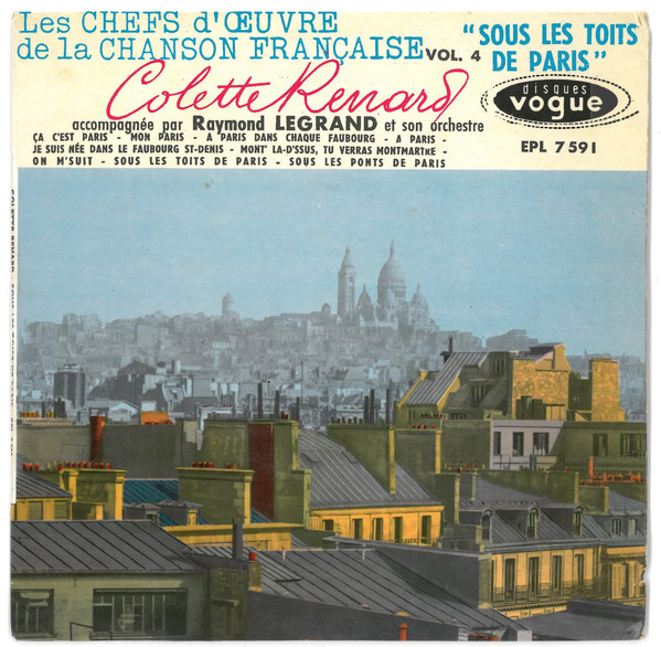 Colette Renard - Sous Les Toits De Paris - Used Vinyl Record 7" image 1