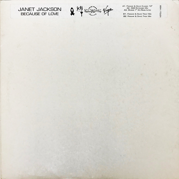 Janet Jackson - Because Of Love - Used Vinyl Record 12" image 1