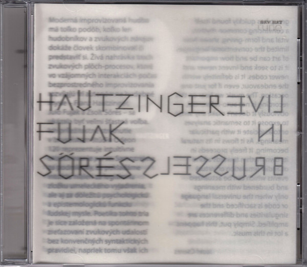 Franz Hautzinger - Live In Brussels - Used CD image 1