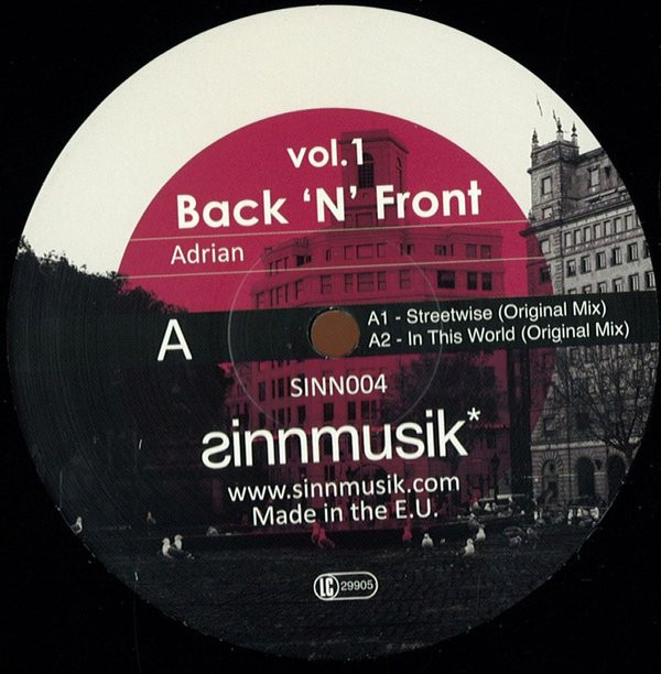 Adrian - Back 'N' Front Vol 1 - Vinyl Record 12" image 1