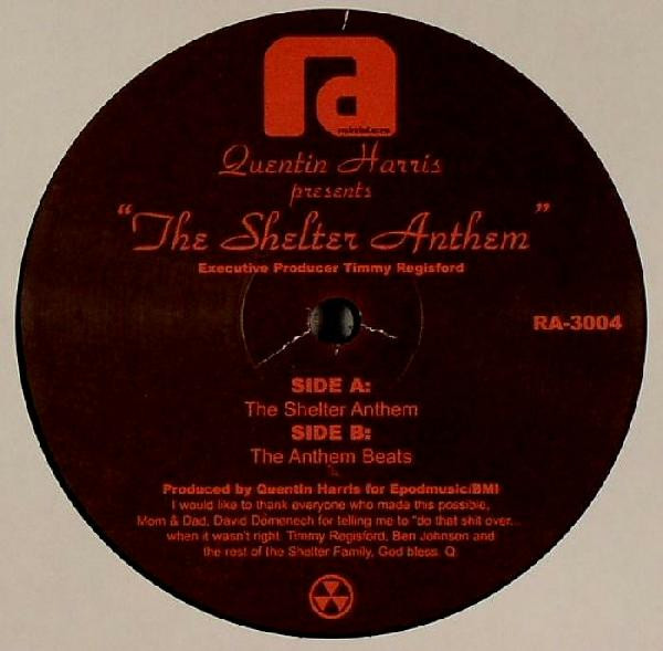 Quentin Harris - Shelter Anthem - Used Vinyl Record 12" image 1