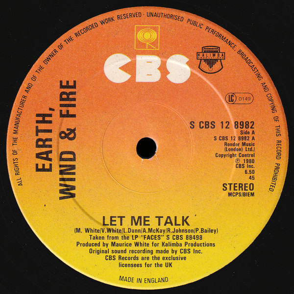 Earth - Let Me Talk - Used Vinyl Record 12" image 1