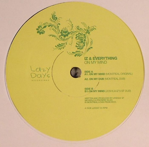 Iz - On My Mind - Vinyl Record 12" image 1