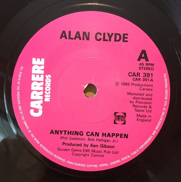 Alan Clyde - Anything Can Happen / I Wish It Was You - Used Vinyl Rec image 1