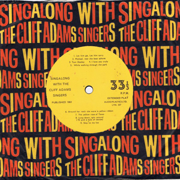Cliff Adams Singers - Sing Along With - Used Vinyl Record Flexi-disc image 1