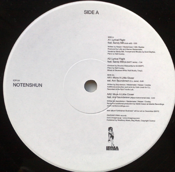 No Tenshun - Lyrical Flight / Move A Little Closer - Vinyl Record 12" image 1