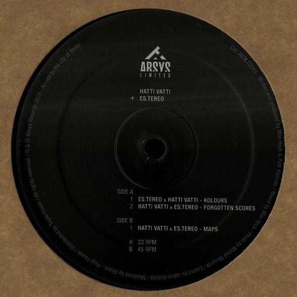 Hatti Vatti - Kolours / Forgotten Scores / Maps - Vinyl Record 12" image 1