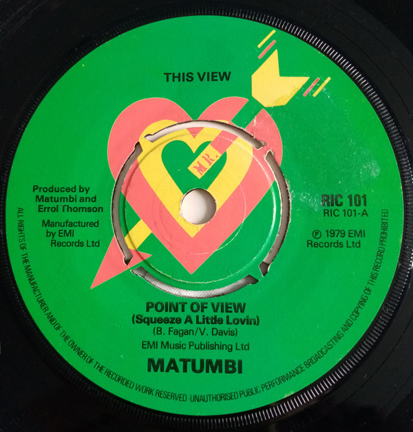 Matumbi - Point Of View (Squeeze A Little Lovin) - Used Vinyl Record 7" image 1