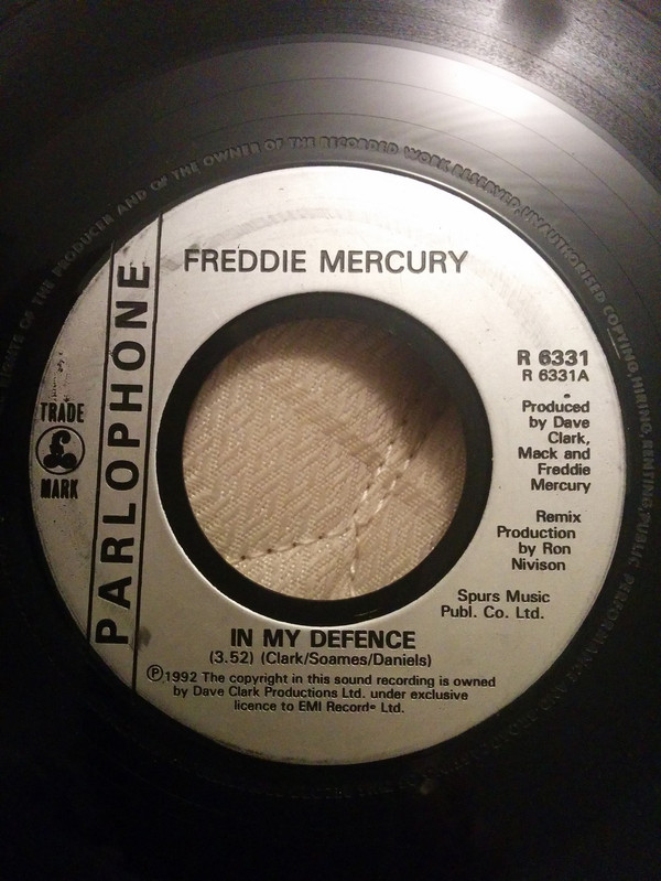 Freddie Mercury - In My Defence - Used Vinyl Record 7" image 1