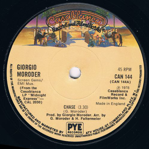 Giorgio Moroder - Chase - Used Vinyl Record 7" image 1