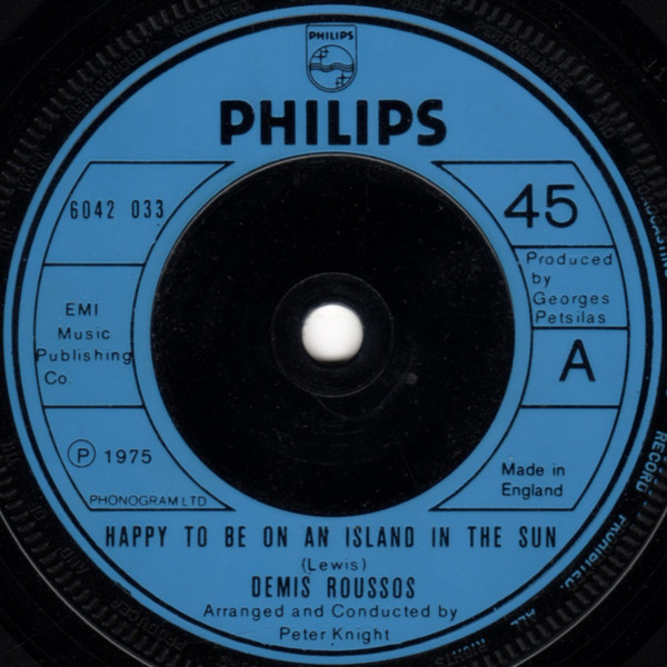 Demis Roussos - Happy To Be On An Island In The Sun - Used Vinyl Reco image 1