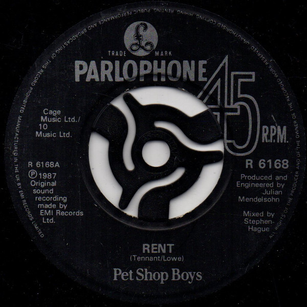Pet Shop Boys - Rent - Used Vinyl Record 7" image 1