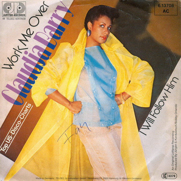 Claudja Barry - Work Me Over - Used Vinyl Record 7" image 1