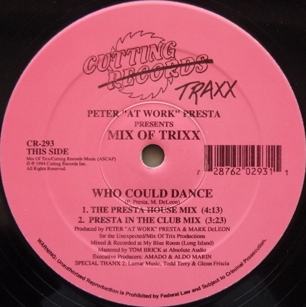 Peter Presta - Who Could Dance - Used Vinyl Record 12" image 1