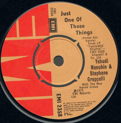 Yehudi Menuhin - Just One Of Those Things - Used Vinyl Record 7" image 1