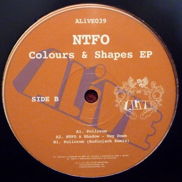 NTFO - Colours & Shapes EP - Vinyl Record 12" image 1
