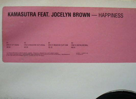 Kamasutra - Happiness - Used Vinyl Record 12" image 1
