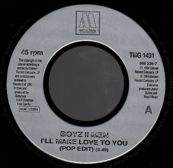 Boyz II Men - I'll Make Love To You - Used Vinyl Record 7" image 1