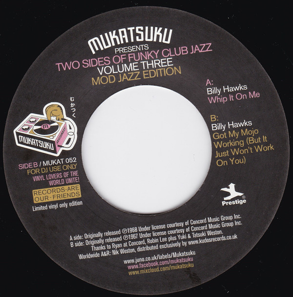 Billy Hawks - Two Sides Of Funky Club Jazz Vol Three - Vinyl Record 7 image 1