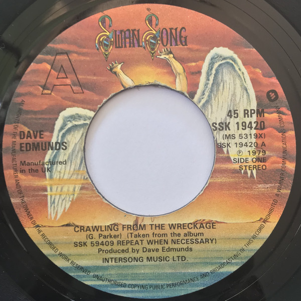 Dave Edmunds - Crawling From The Wreckage - Used Vinyl Record 7" image 1