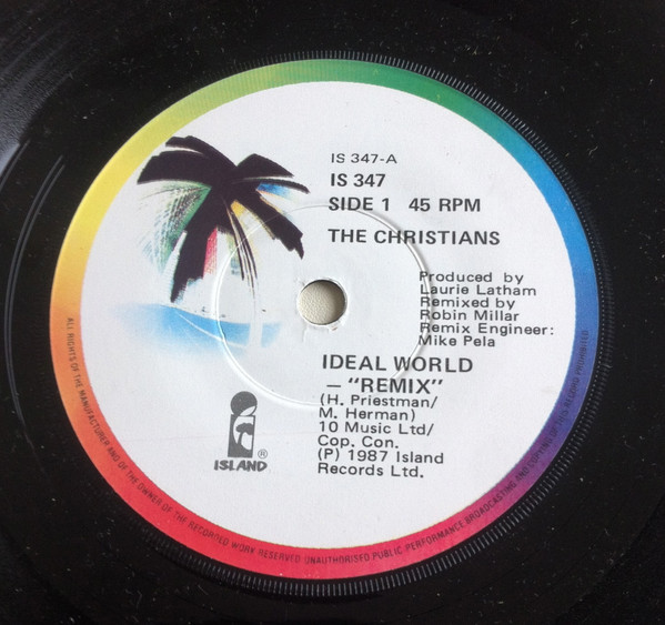 Christians - Ideal World (Remix) - Used Vinyl Record 7" image 1