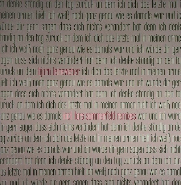 Bjoern Leineweber - Ich Denke - Vinyl Record 12" image 1