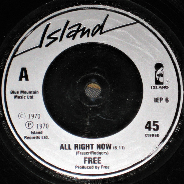 Free - All Right Now - Used Vinyl Record 7" image 1