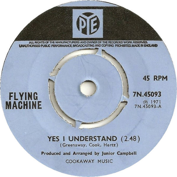 Flying Machine - Yes I Understand - Used Vinyl Record 7" image 1