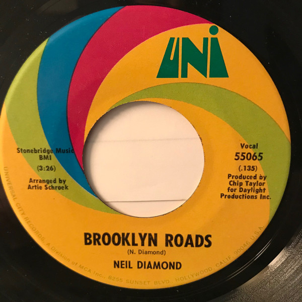 Neil Diamond - Brooklyn Roads - Used Vinyl Record 7" image 1