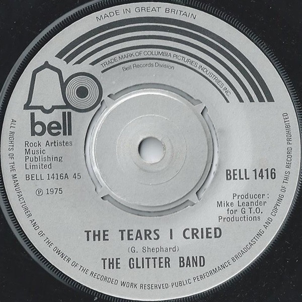 Glitter Band - Tears I Cried - Used Vinyl Record 7" image 1