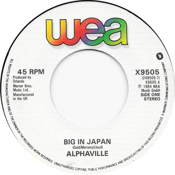 Alphaville - Big In Japan - Used Vinyl Record 7" image 1