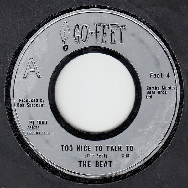 Beat - Too Nice To Talk To - Used Vinyl Record 7" image 1