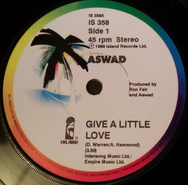 Aswad - Give A Little Love - Used Vinyl Record 7" image 1