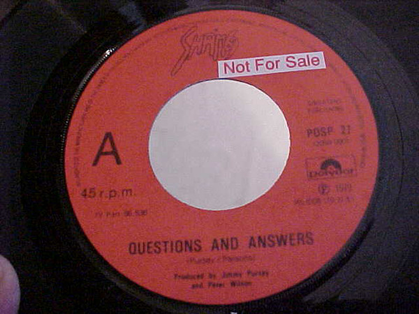 Sham 69 - Questions  And Answers - Used Vinyl Record 7" image 1