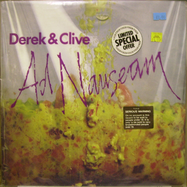 Derek & Clive - Ad Nauseam - Used Vinyl Record image 1