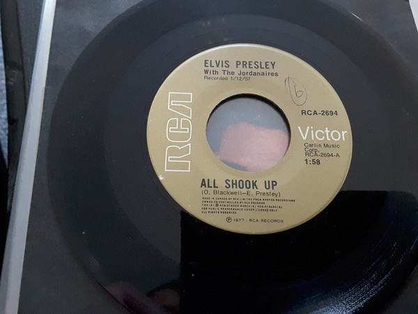 Elvis Presley - All Shook Up - Used Vinyl Record 7" image 1